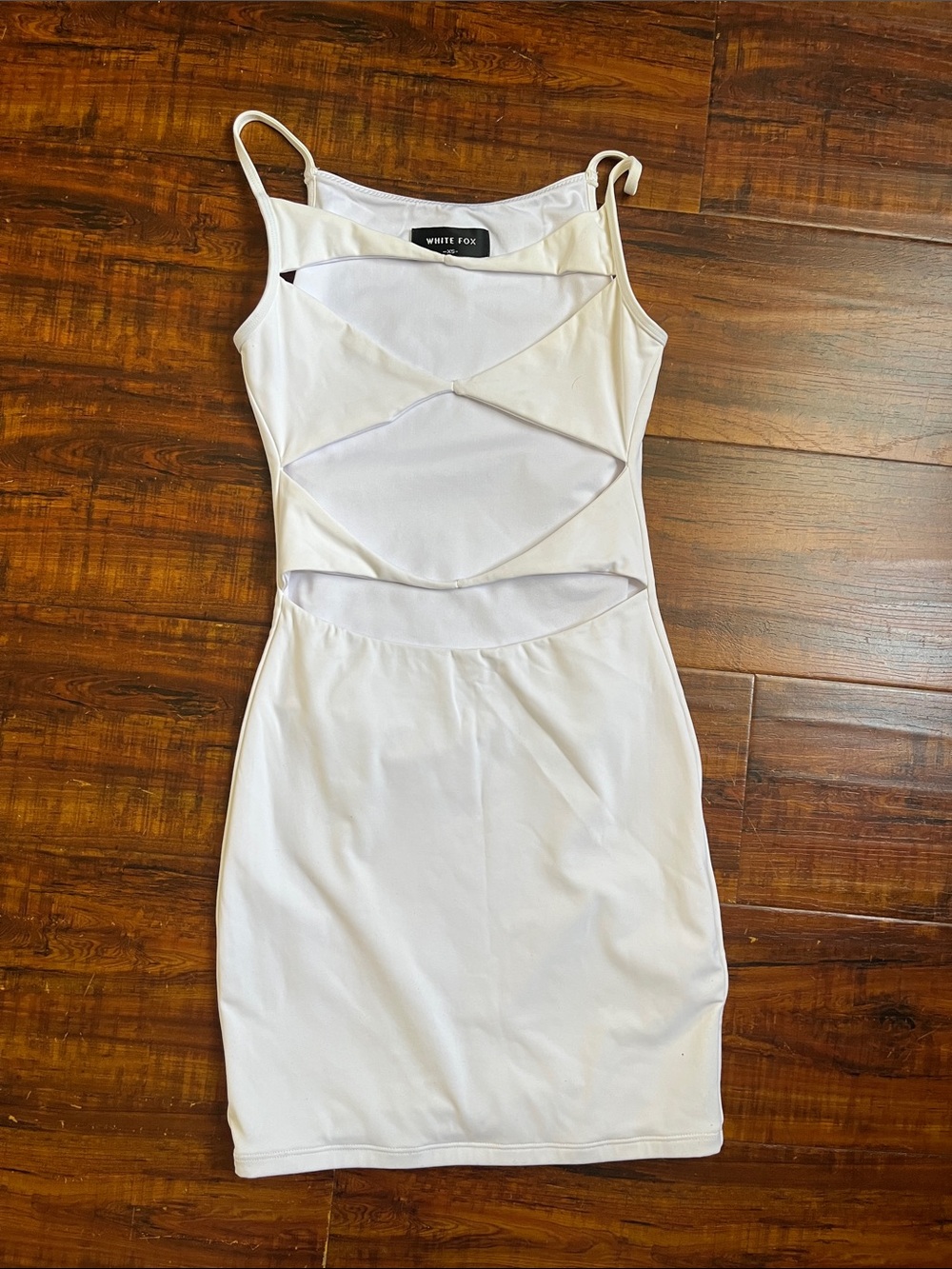 White Fox Cutout Bodycon Dress